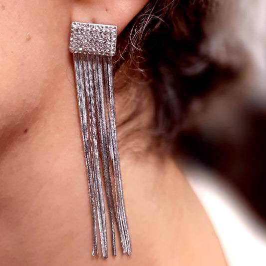 Glam Chain Stainless Steel  Waterfall Earrings