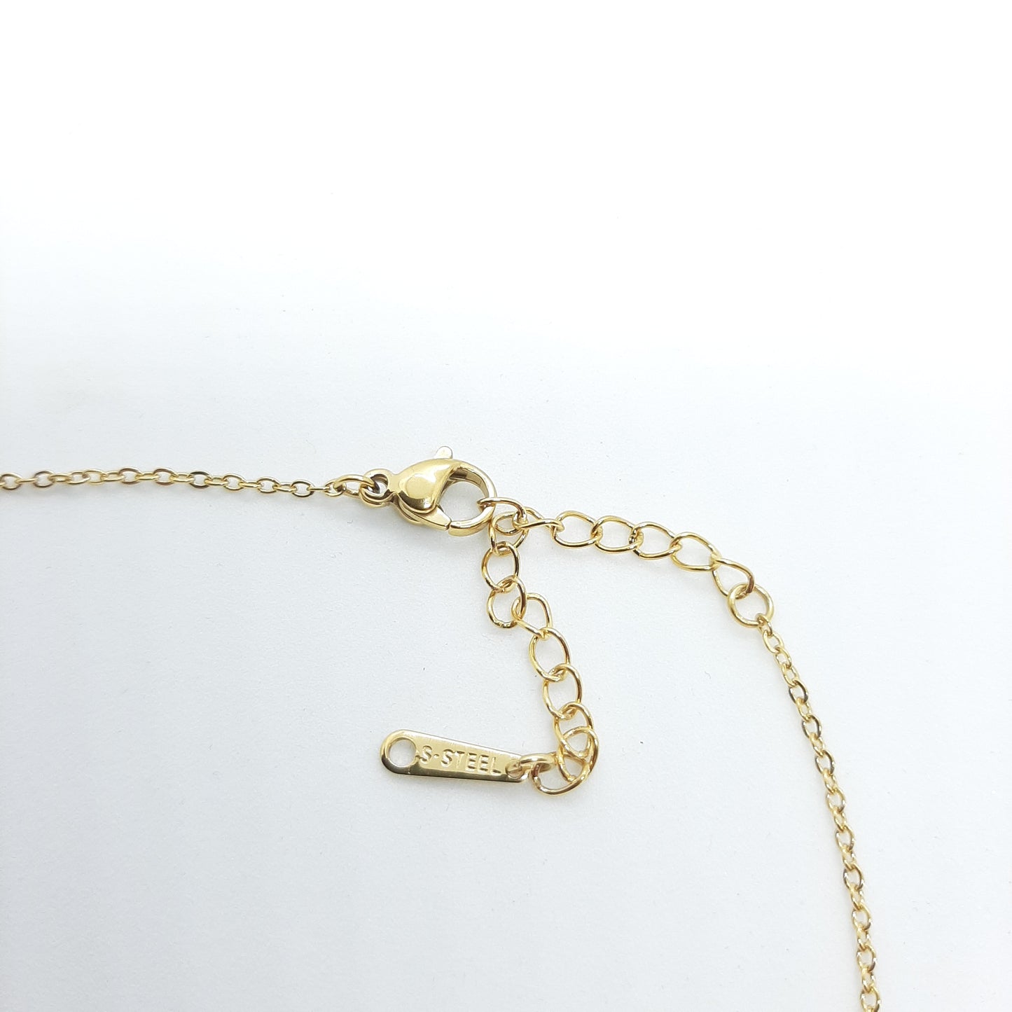 Stainless Steel Necklace with White Crystals – Modern Elegant Statement Piece - SSN 102 - CF fashion