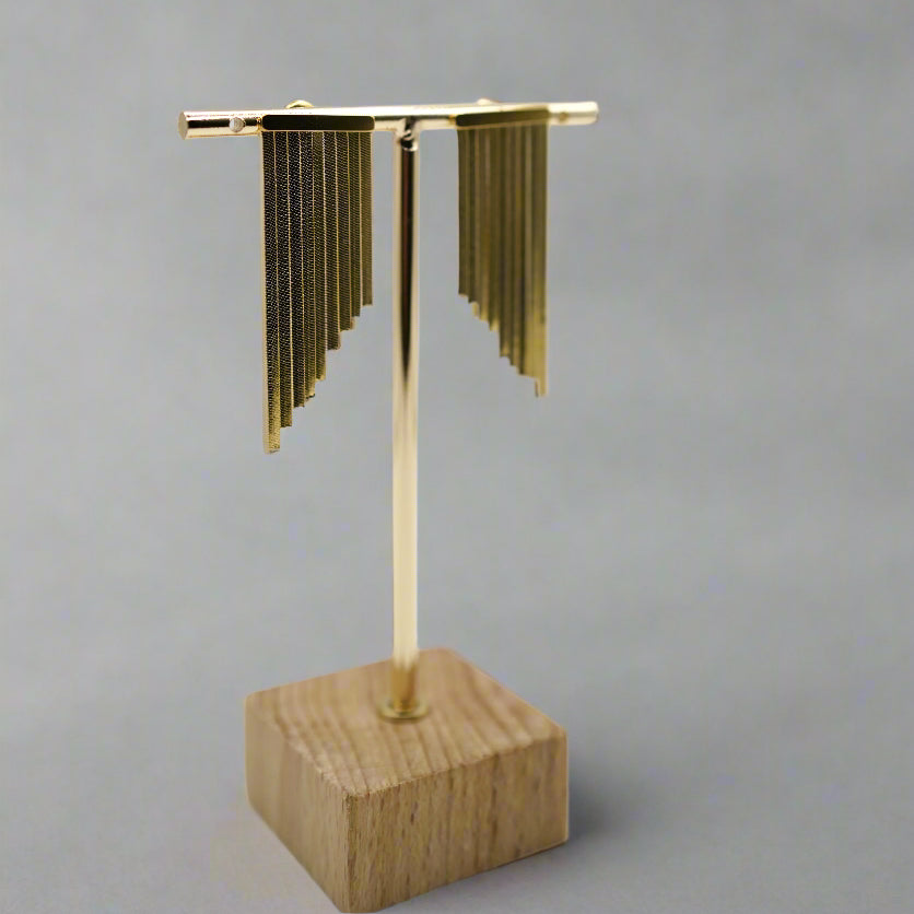 Parallel Chain Drop Earrings – Minimalist Stainless Steel, Hypoallergenic