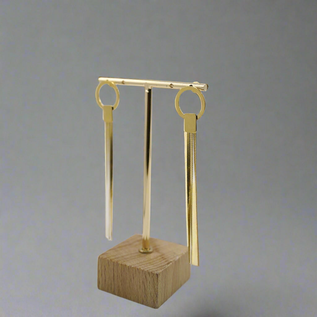 Fringe Chain Drop Earrings – Elegant Stainless Steel, Hypoallergenic