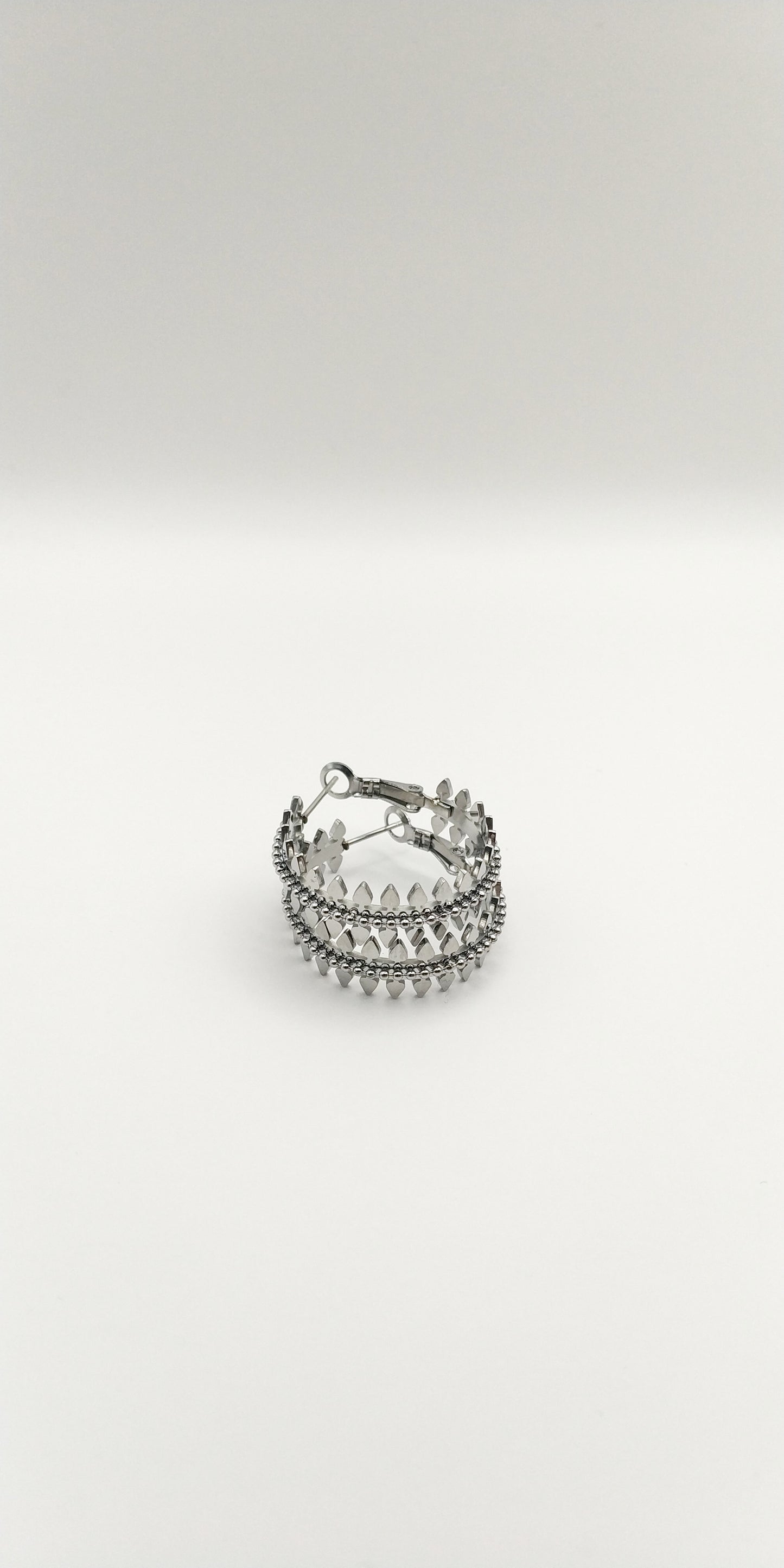 Sparkling Rhinestone Hoop Earrings – Stainless Steel & Stylish - SSE 019 - CF fashion