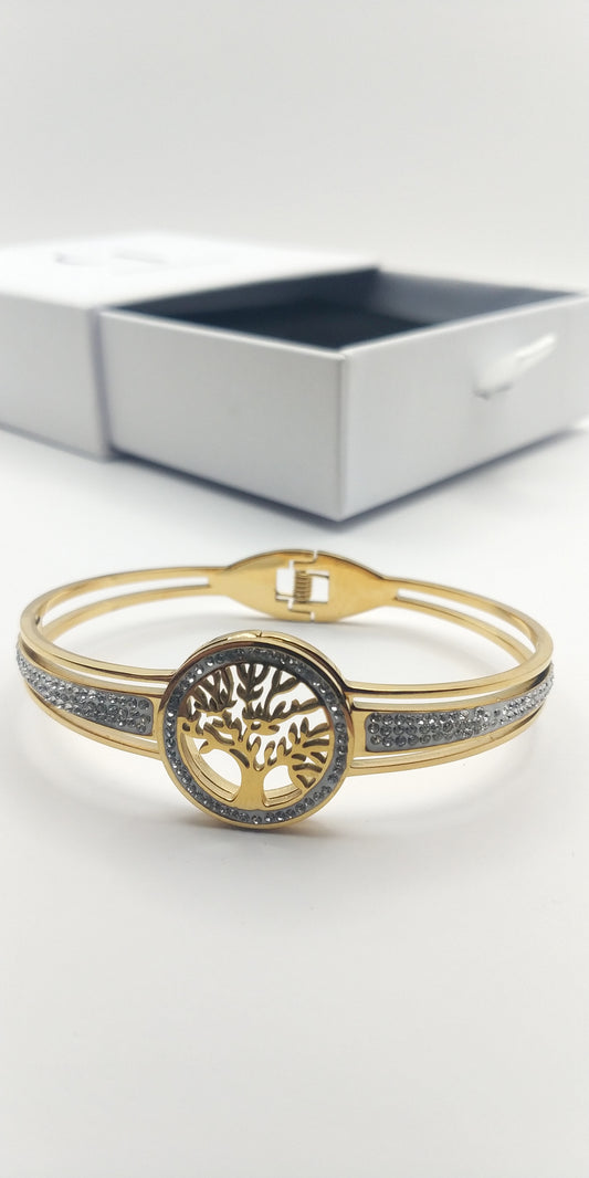 Stainless Steel Tree of Life Bracelet