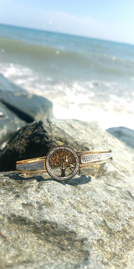 Stainless Steel Tree of Life Bracelet