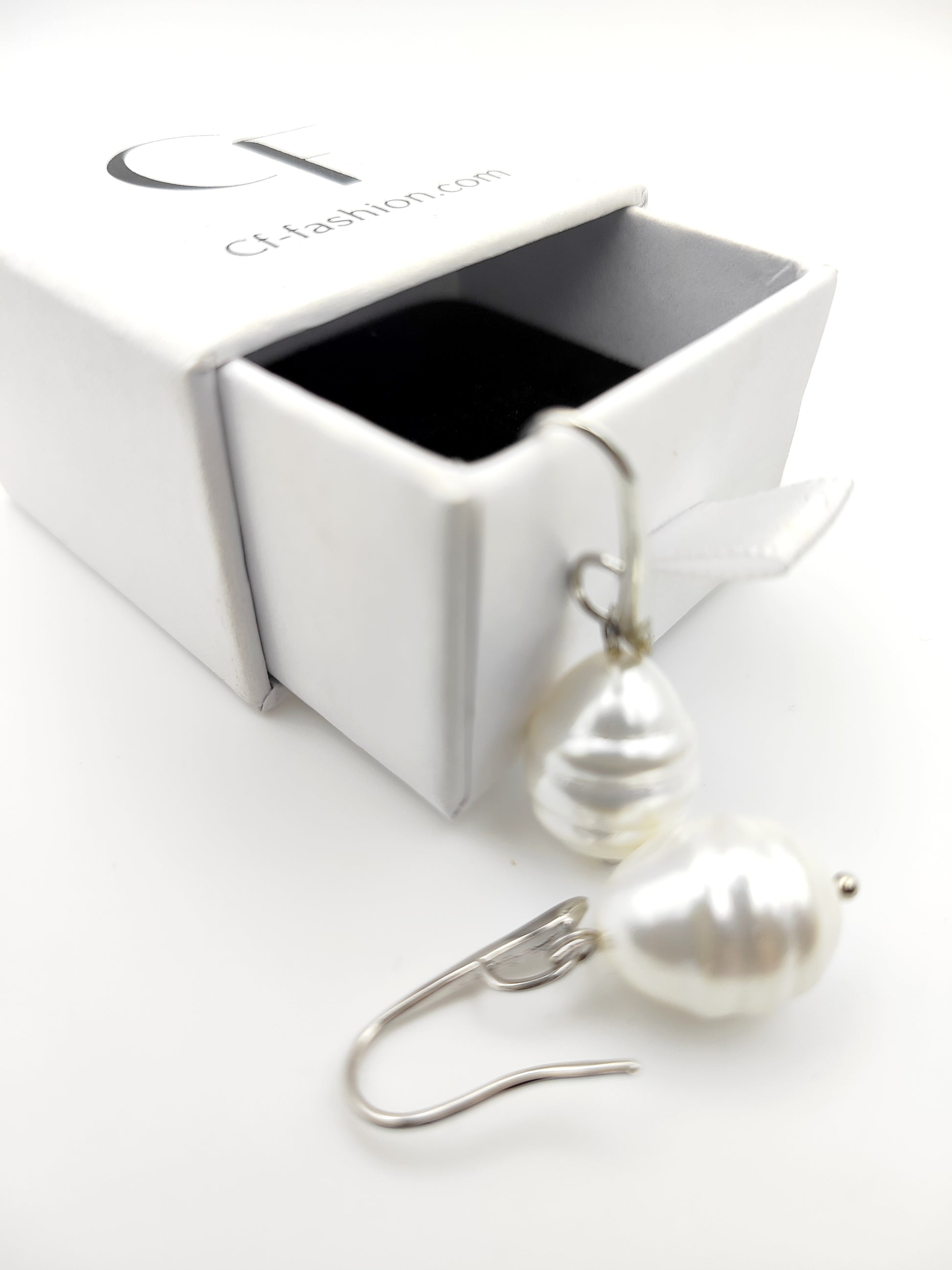 Hypoallergenic Handmade Cultured Pearl Earrings with 18K Gold Plated - HNSE 5 - CF fashion