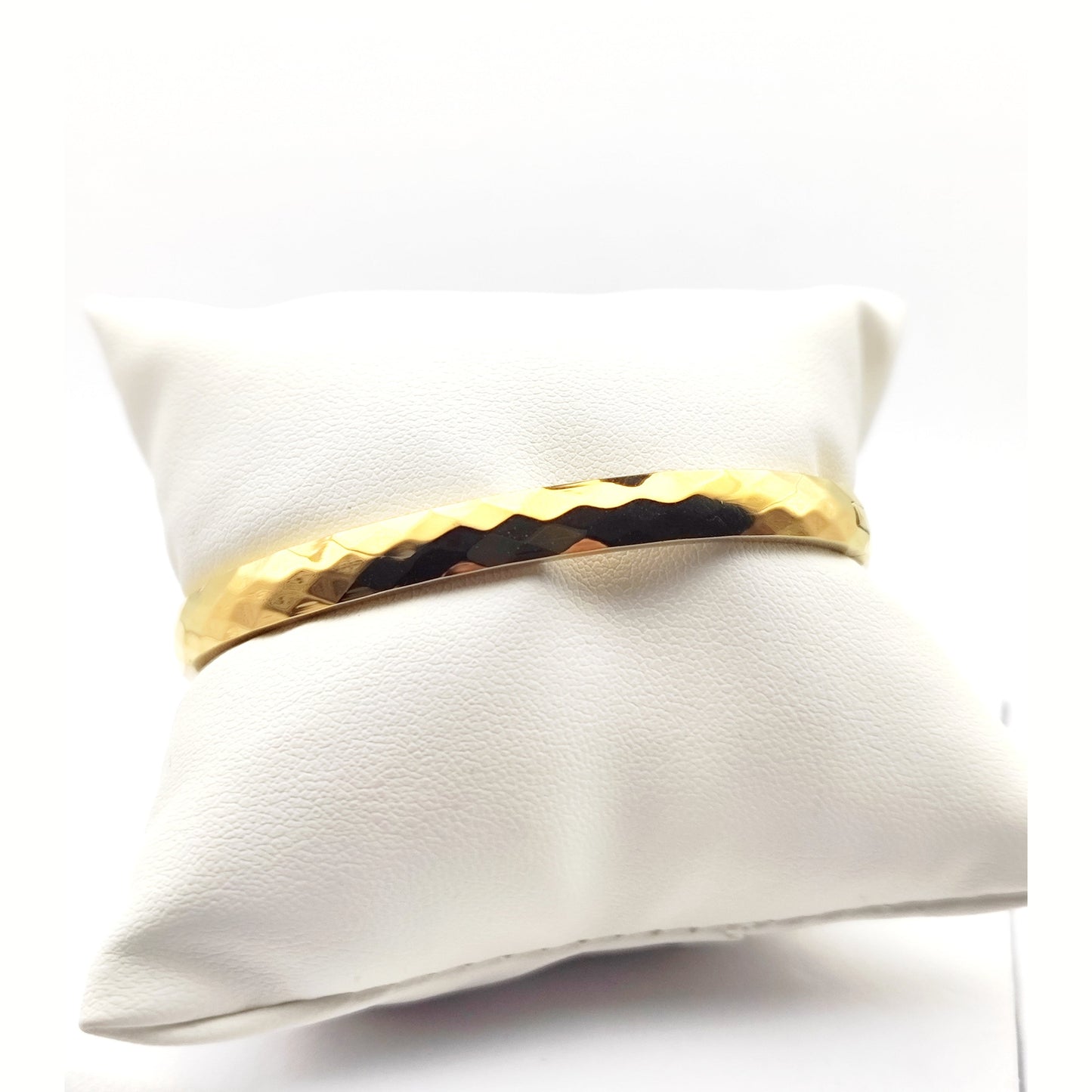 Hammered Stainless Steel Cuff Bracelet – Gold, Silver & Rose Gold - SSB 728 - CF fashion
