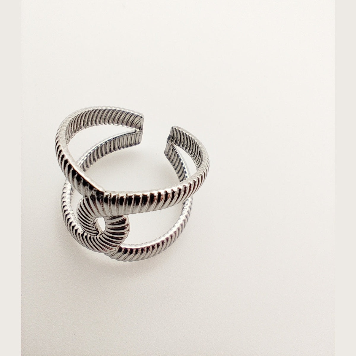 Gordian Knot Symbol Ring in Matte Hypoallergenic Stainless Steel