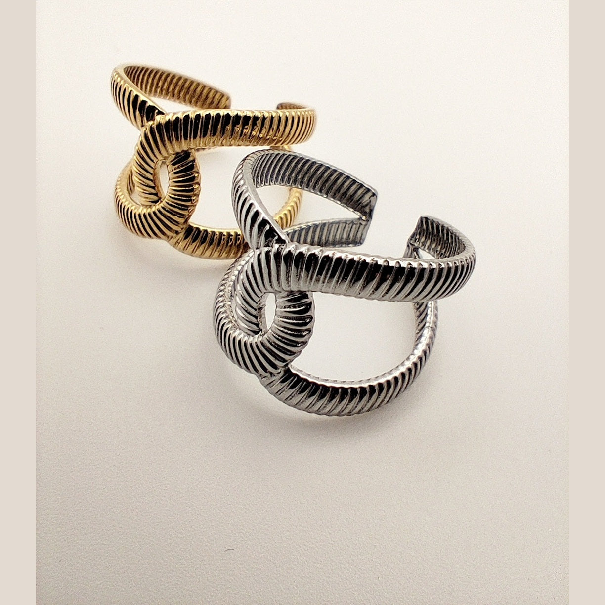 Gordian Knot Symbol Ring in Matte Hypoallergenic Stainless Steel