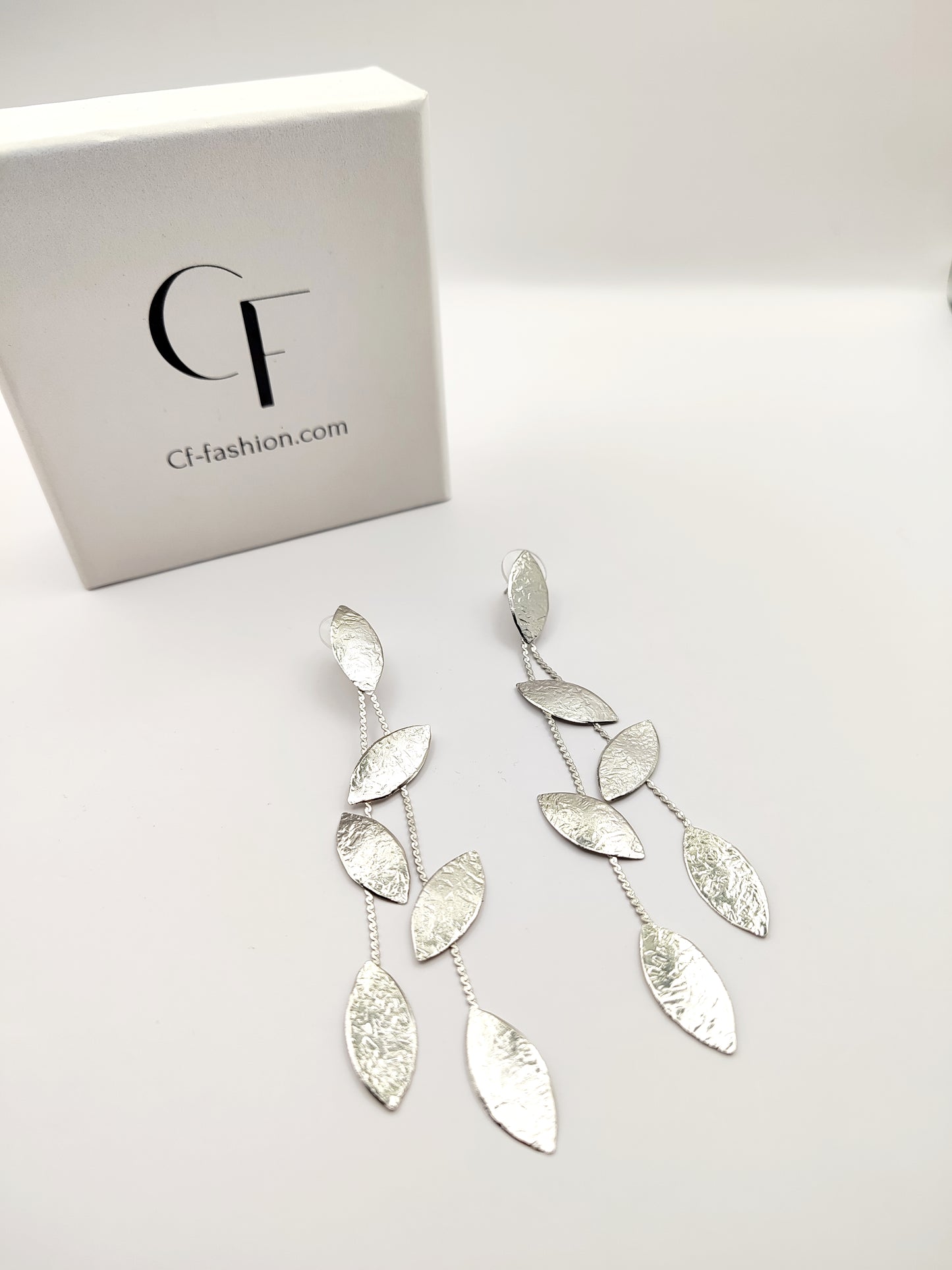 Phyllon Earrings – Greek Hammered Jewelry – 18K Gold or Silver Plated
