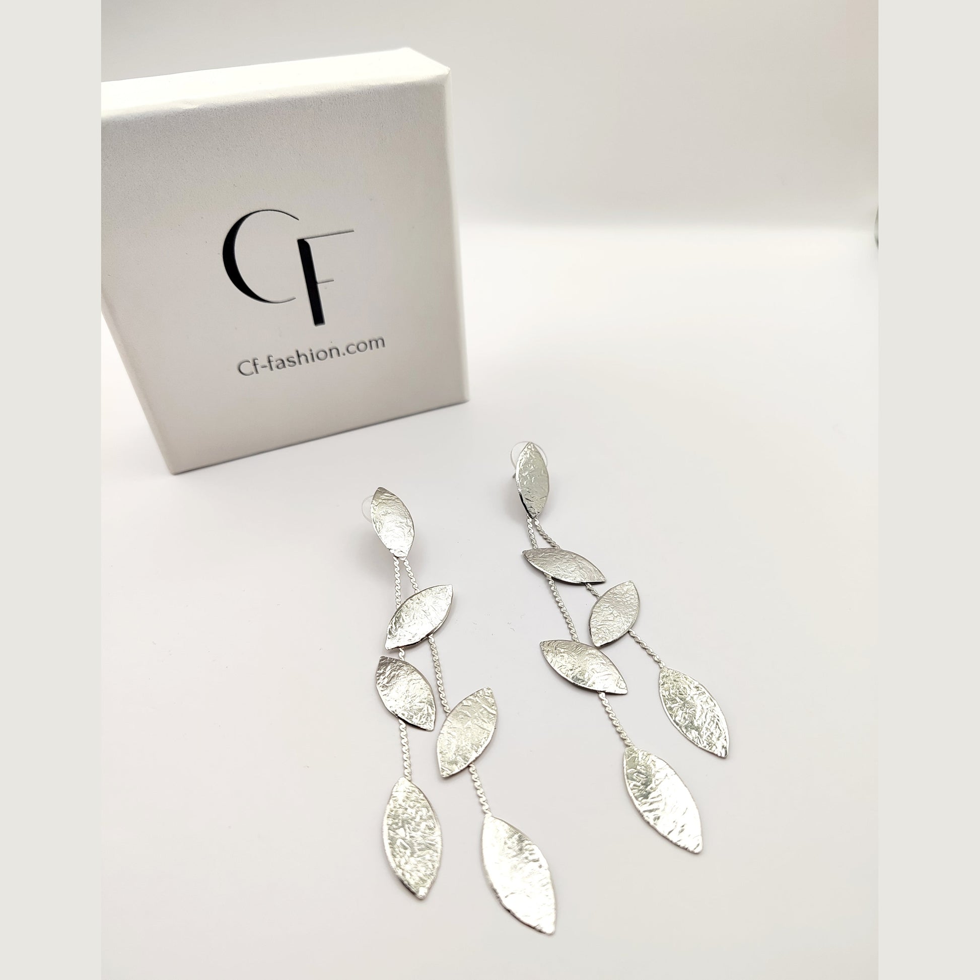 Phyllon Earrings – Greek Hammered Jewelry – 18K Gold or Silver Plated