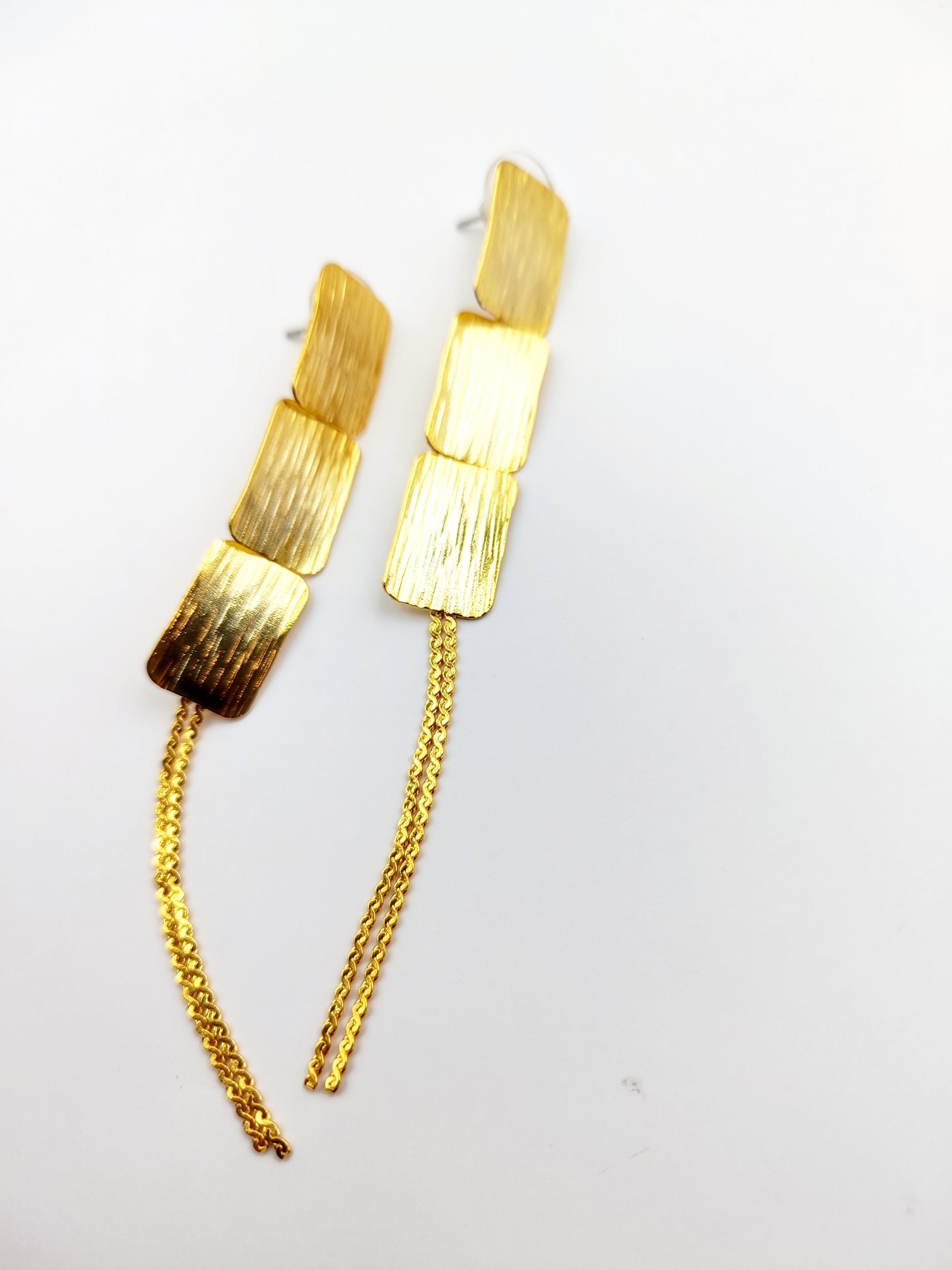 Danae earrings – Greek hammered jewelry – 18K gold or silver plated