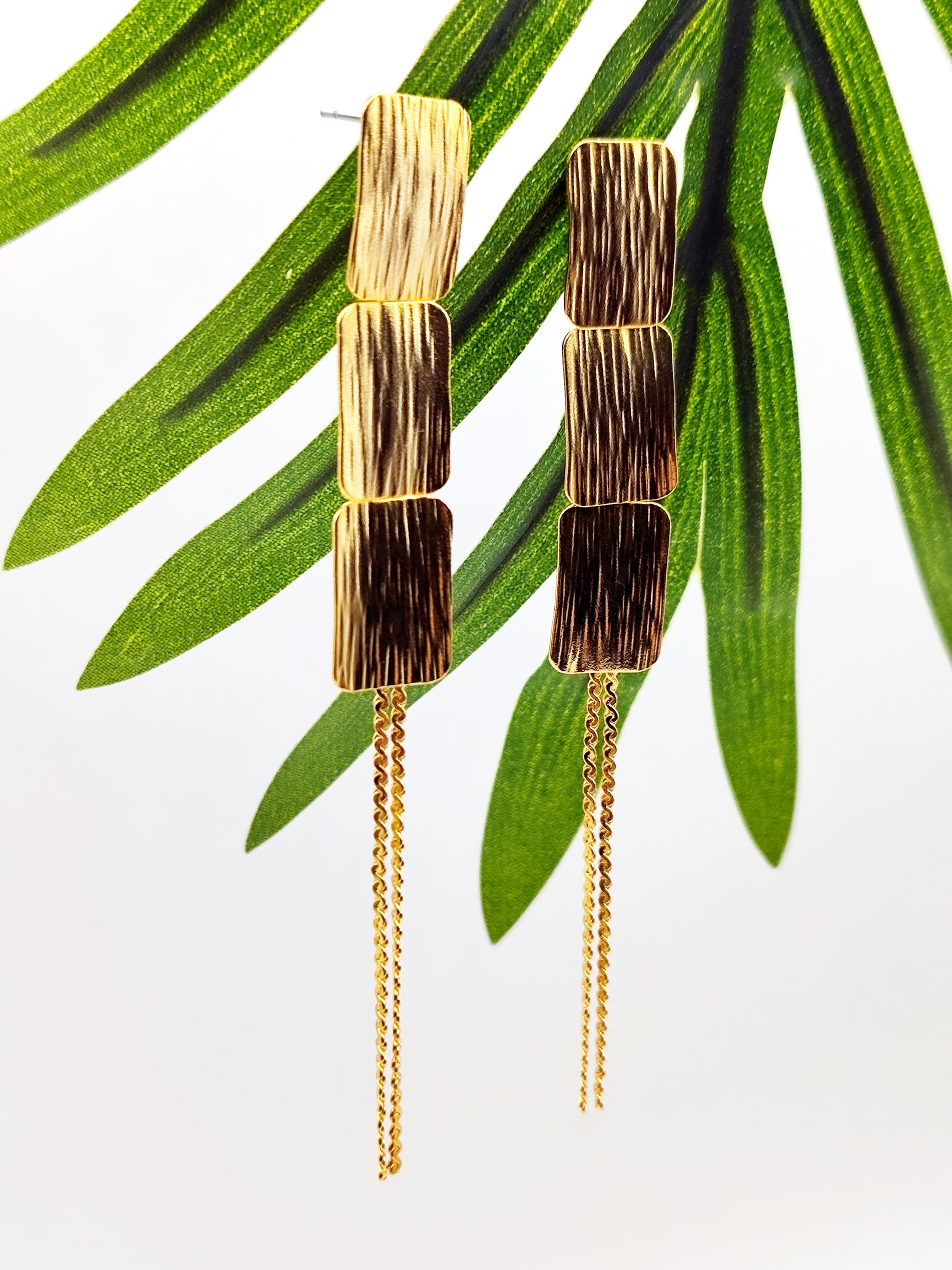 Danae earrings – Greek hammered jewelry – 18K gold or silver plated