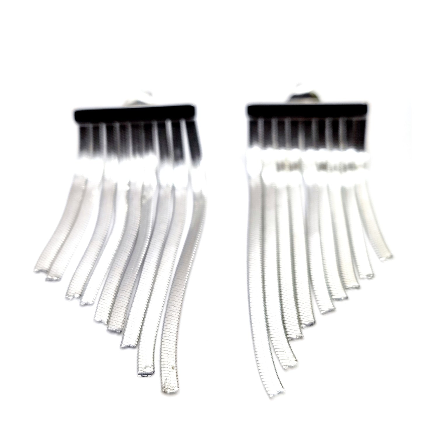 Parallel Chain Drop Earrings – Minimalist Stainless Steel, Hypoallergenic