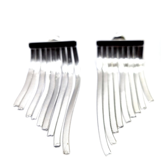 Parallel Chain Drop Earrings – Minimalist Stainless Steel, Hypoallergenic