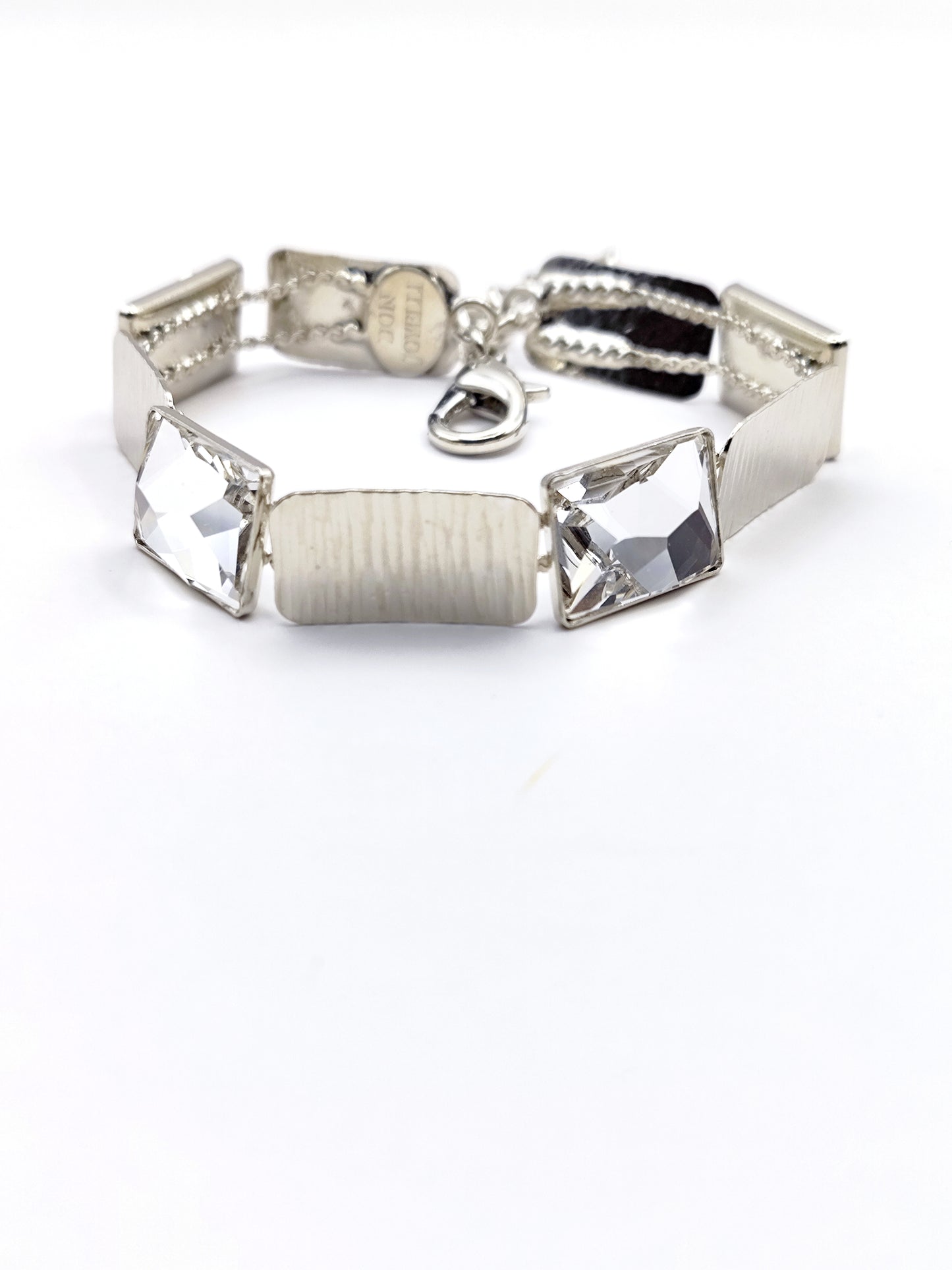 Crete bracelet Greek hammered jewelry 18K gold or silver plated with crystal