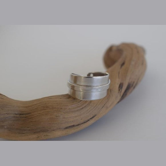 Athena Ring handmade Greek hammered jewelry available in 18K gold plated and 18K silver plated finish with adjustable one size fit.