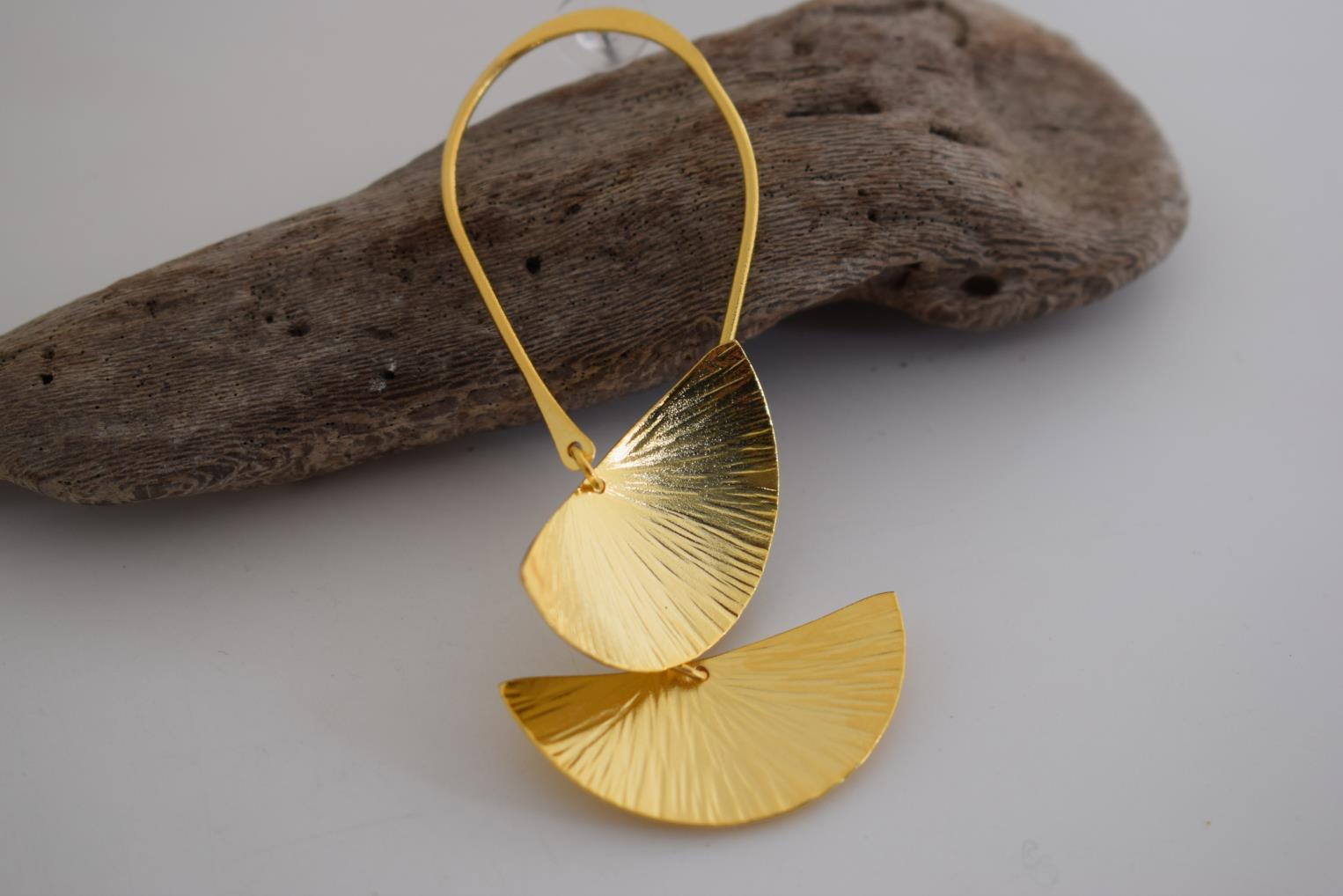 Thalassa earrings – Greek hammered jewelry available in 18K gold plated, 18K silver plated, and rose gold plated