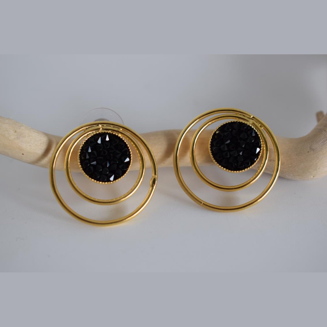 Greek hammered jewelry available in 18K gold plated, 18K silver plated, and crystals