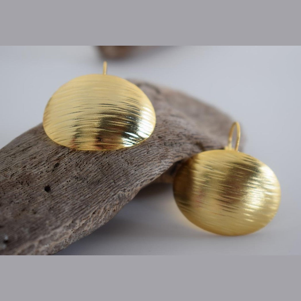 Hermes earrings – Greek hammered jewelry available in 18K gold plated, 18K silver plated, and rose gold plated