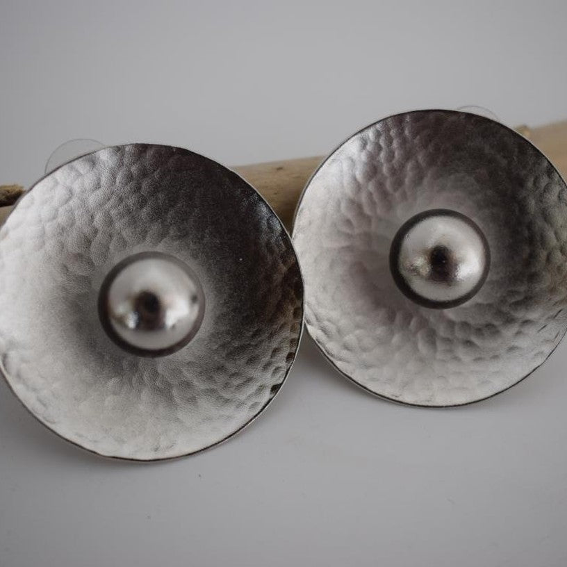 Atlas earrings – Greek hammered jewelry 18K gold plated, 18K silver plated, and rose gold plated