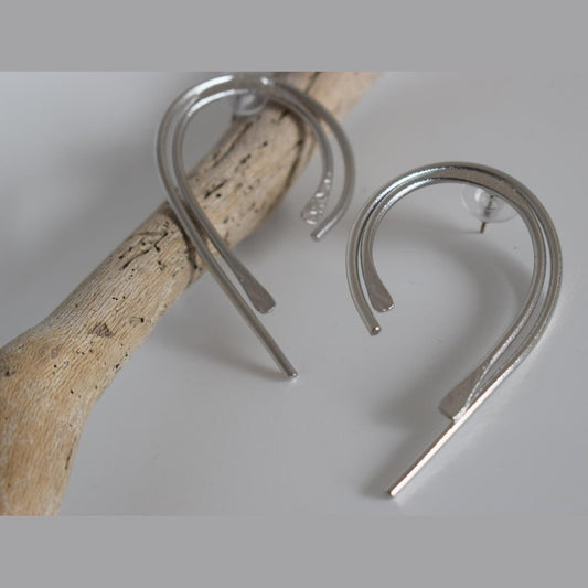 Desmos earrings – Greek hammered jewelry 18K gold plated, 18K silver plated, and rose gold plated