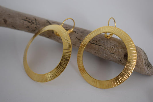 Hermes earrings – Greek hammered jewelry 18K gold plated, 18K silver plated, and rose gold plated