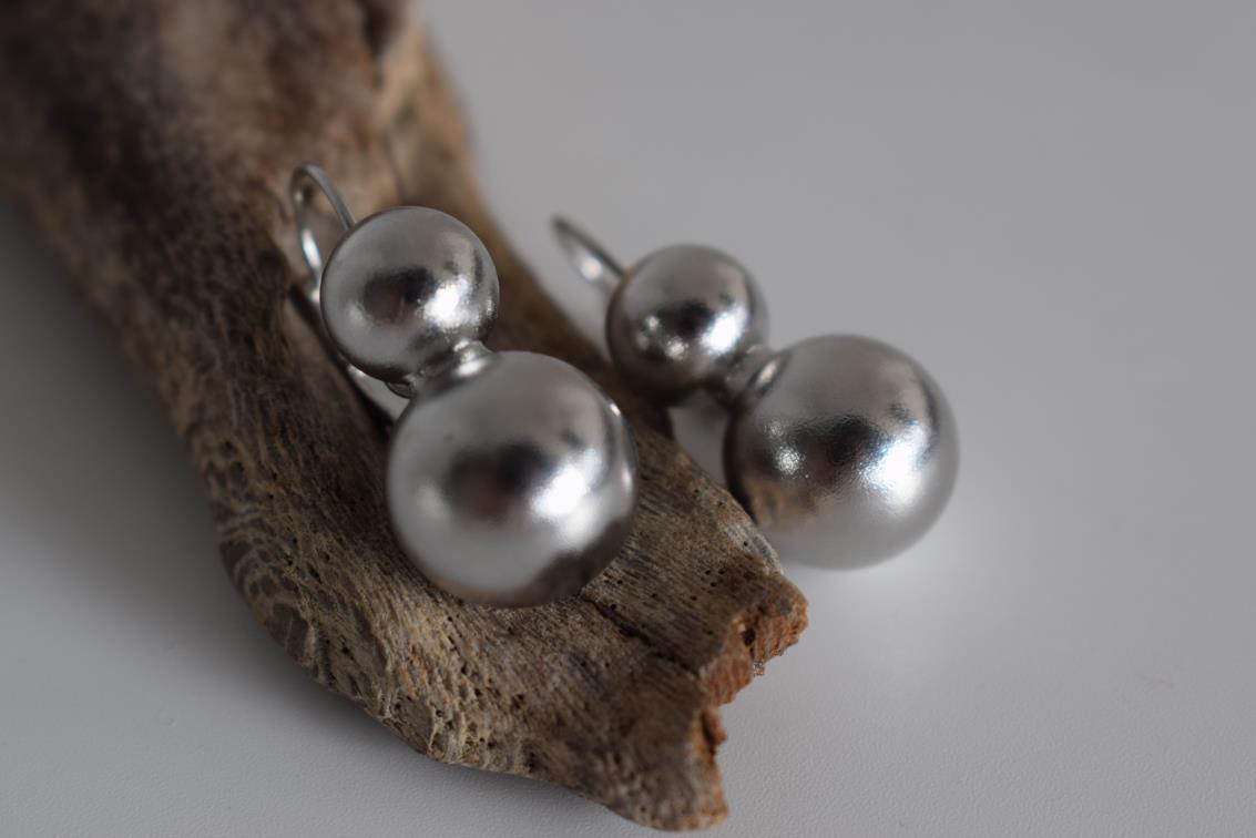 Sphaira earrings – Greek hammered jewelry 18K gold plated, 18K silver plated, and rose gold plated