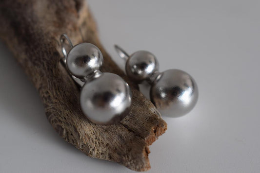 Sphaira earrings – Greek hammered jewelry 18K gold plated, 18K silver plated, and rose gold plated