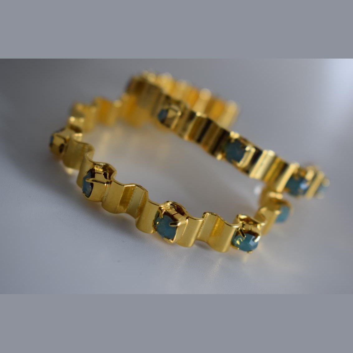 Rhythmis earrings with crystal – Greek hammered jewelry available in 18K gold plated, 18K silver plated, and rose gold plated