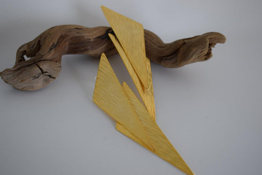 Chitonas earrings – Greek hammered jewelry available in 18K gold plated, 18K silver plated, and rose gold plated