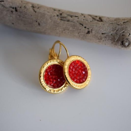 Greek hammered jewelry 18K gold plated, also available in silver and rose gold plating.