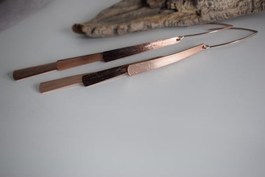 Aetheras II earrings – Greek hammered jewelry 18K gold plated, also available in silver and rose gold plating.