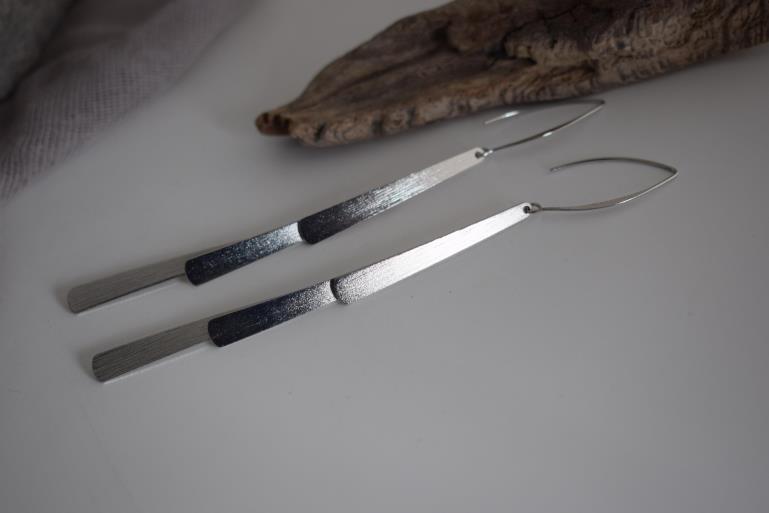 Aetheras II earrings – Greek hammered jewelry 18K gold plated, also available in silver and rose gold plating.