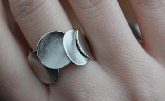 Mycenae  ring – Greek hammered jewelry 18K gold plated, also available in rose gold and silver plating.