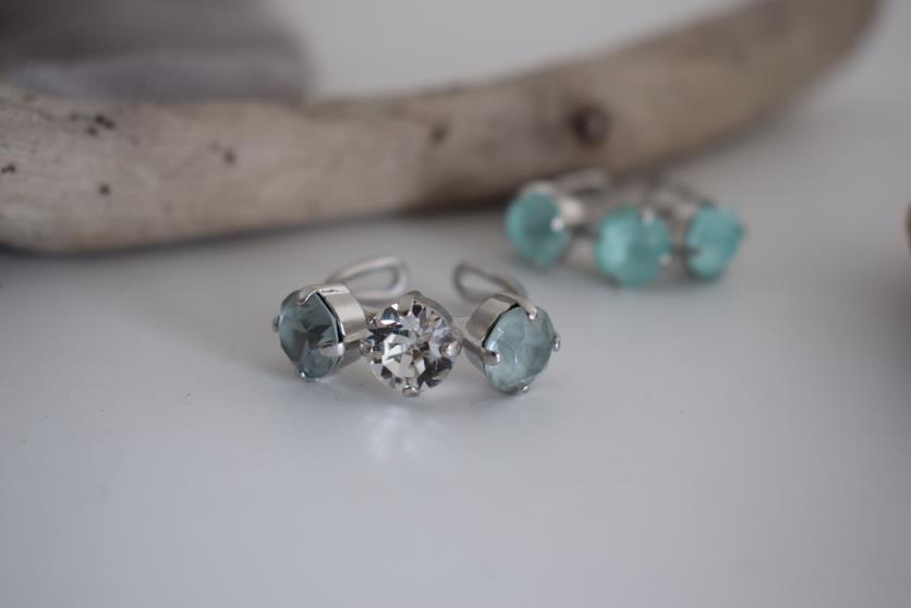 Orion ring with Swarovski – Greek hammered jewelry 18K gold plated multicolor design