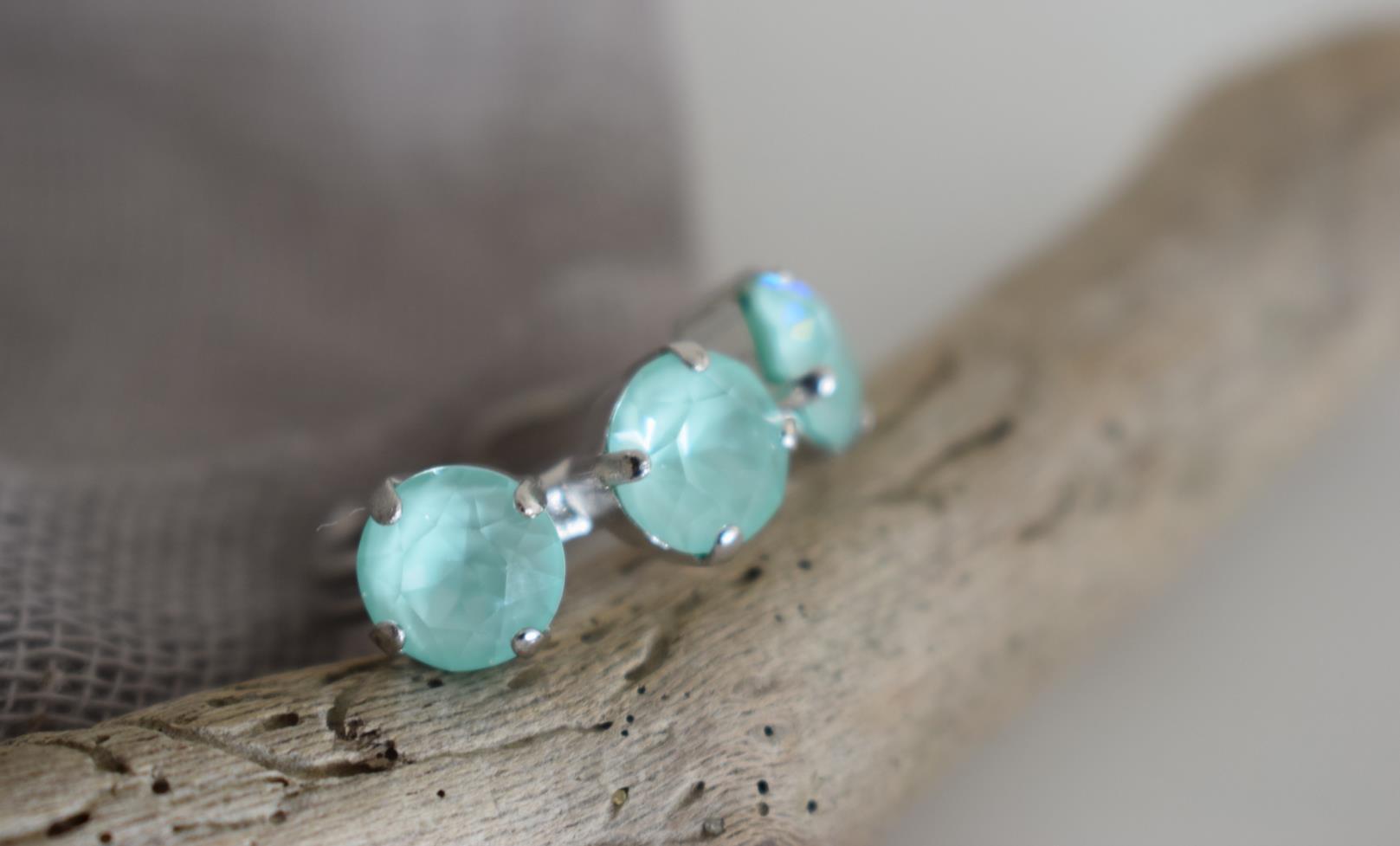 Orion ring with Swarovski – Greek hammered jewelry 18K gold plated multicolor design