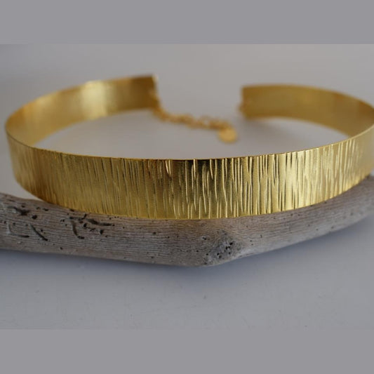 Ionio necklace Greek hammered jewelry 18K gold plated