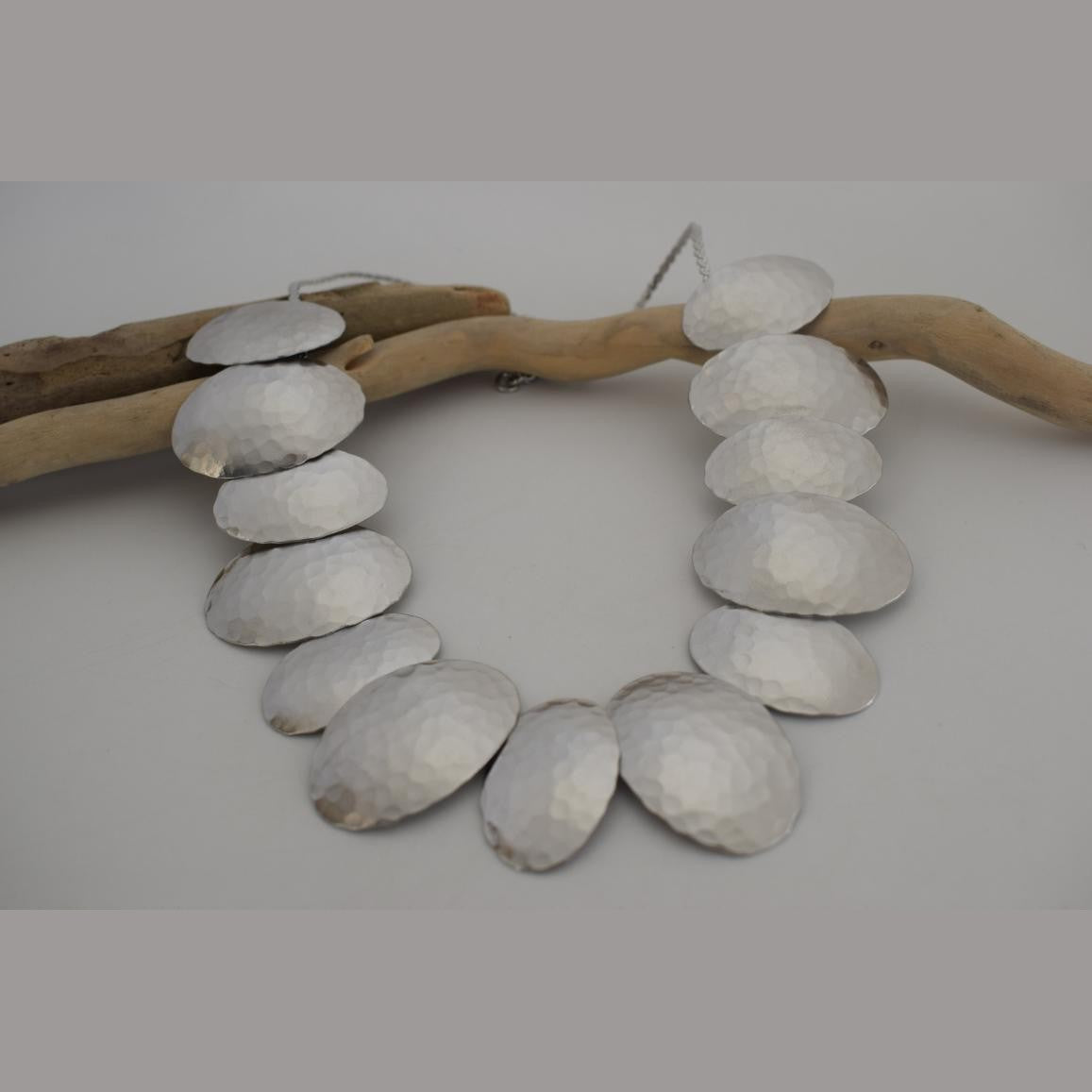 Dimitra Necklace – Handmade Greek hammered jewelry inspired by the goddess of earth and harvest, available in 18K gold or silver plated.