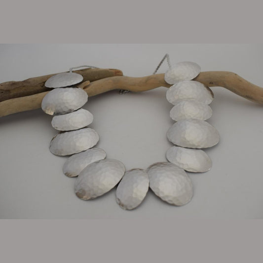 Dimitra Necklace â Handmade Greek hammered jewelry inspired by the goddess of earth and harvest, available in 18K gold or silver plated.