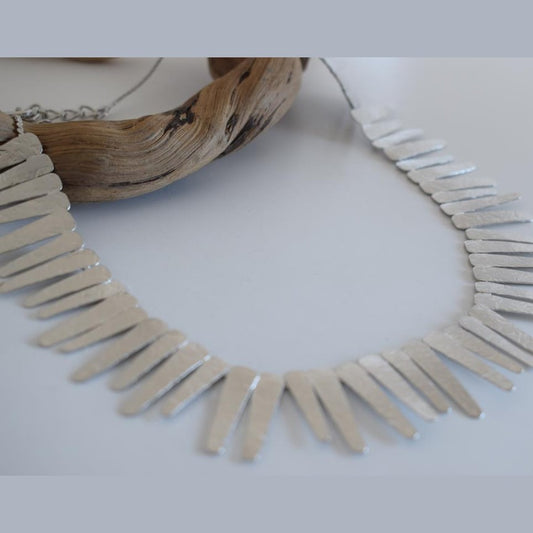 Apollon necklace – Greek hammered jewelry – 18K gold or silver plated, also available in rose gold, hammered sunray design