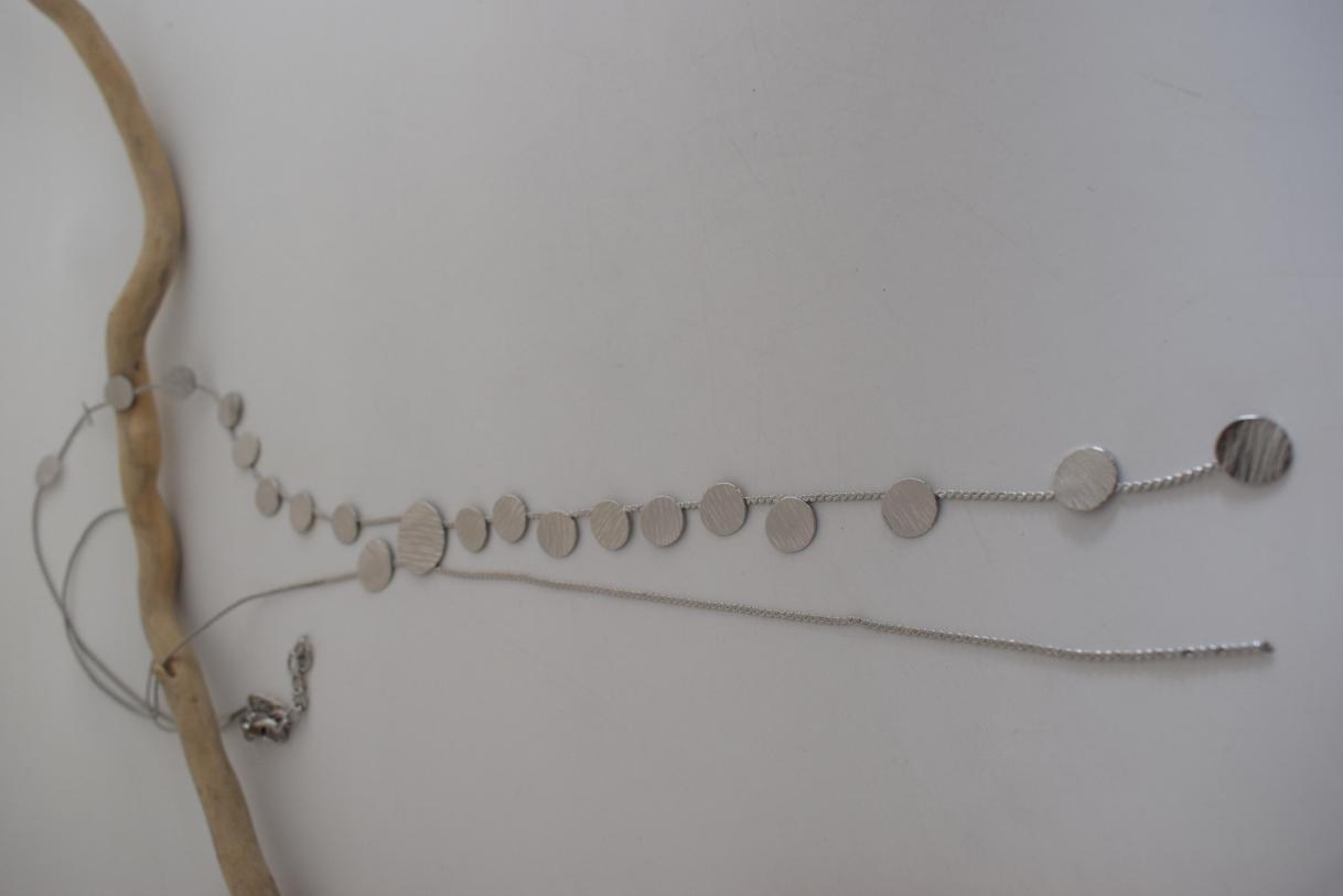 Krateras Necklace – Handmade Greek hammered jewelry with geometric circular design, available in 18K gold or silver plated finish.