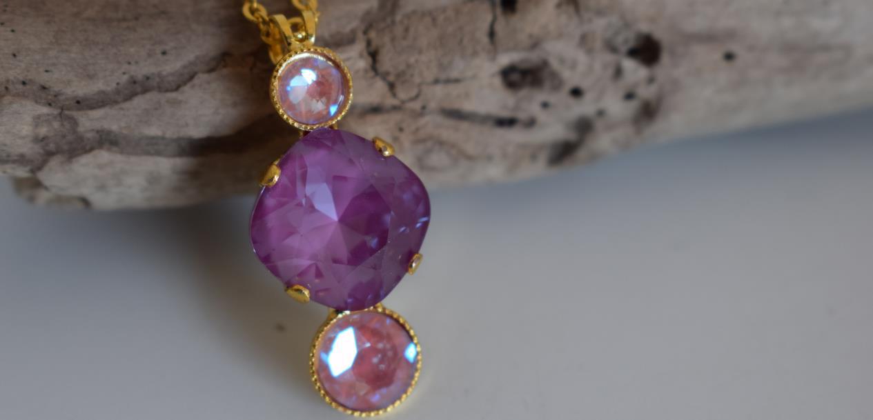 Orion necklace Greek hammered jewelry 18K gold plated with crystals inspired by constellation