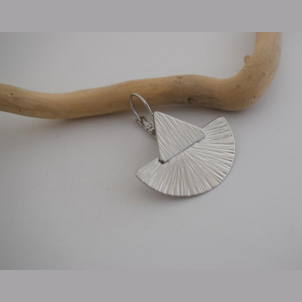 Dory Earrings, handmade Greek hammered jewelry available in gold and silver plated.