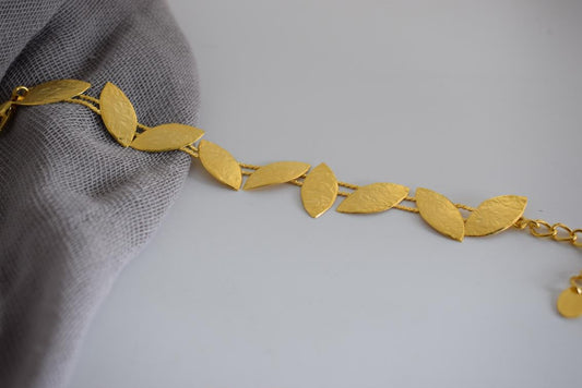 Phylion bracelet – Greek hammered jewelry – 18K gold, silver, and rose gold plated