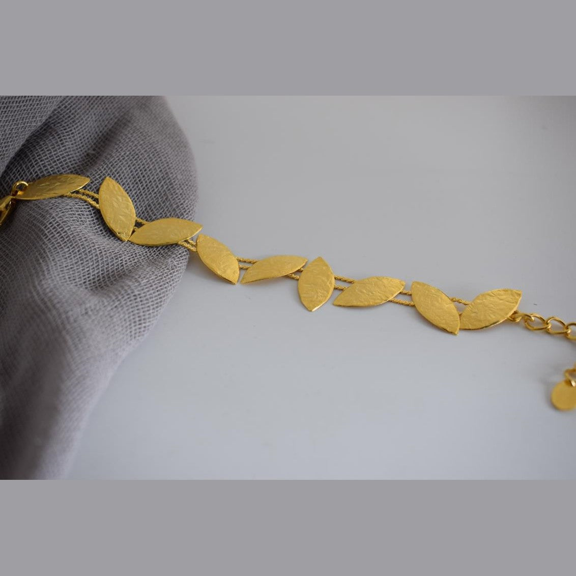 Phylion bracelet – Greek hammered jewelry – 18K gold, silver, and rose gold plated