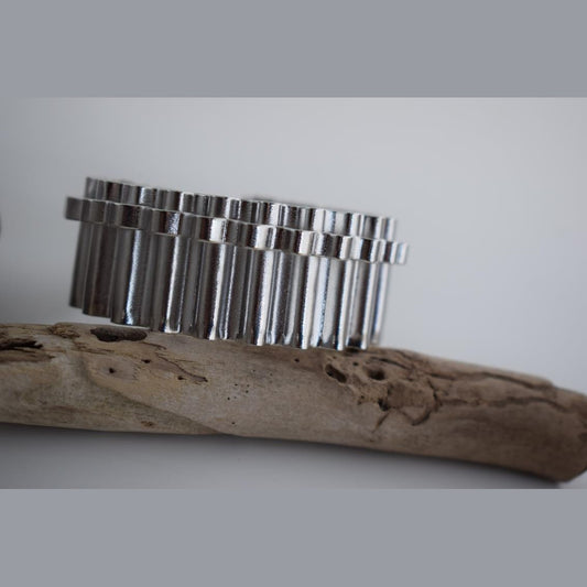 Rythmos bracelet – Greek hammered jewelry – 18K gold or silver plated, also available in rose gold