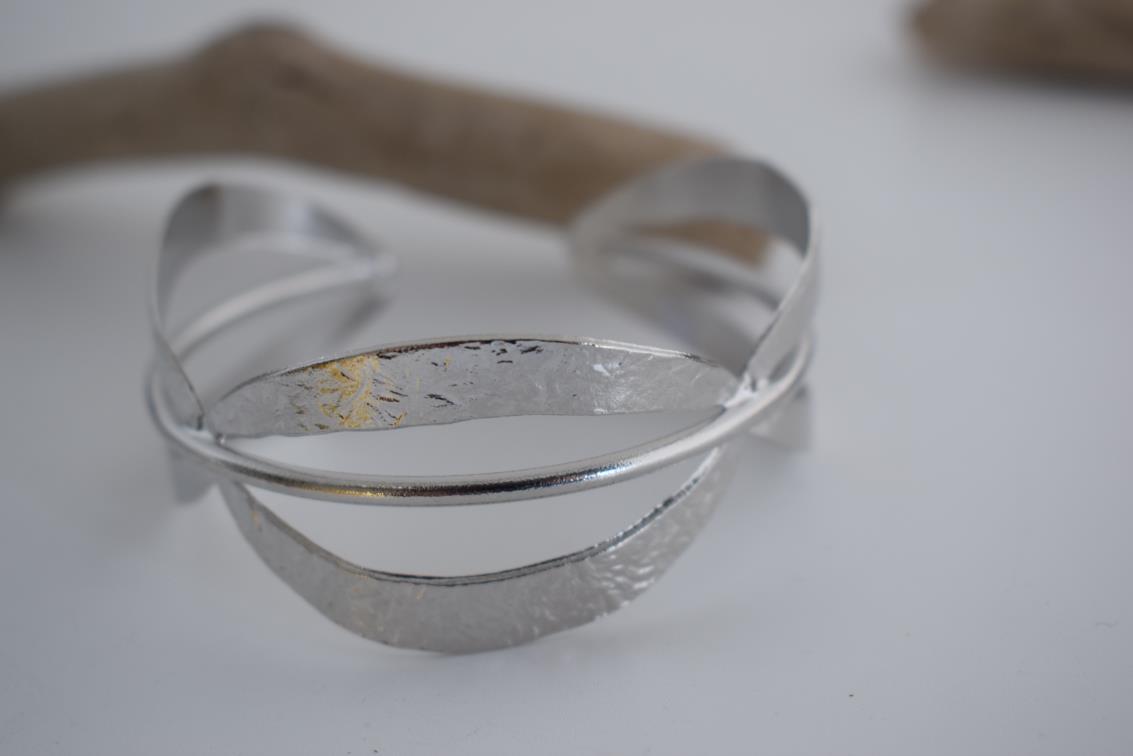 Galaxia bracelet – Greek hammered jewelry – 18K gold or silver plated, also available in rose gold