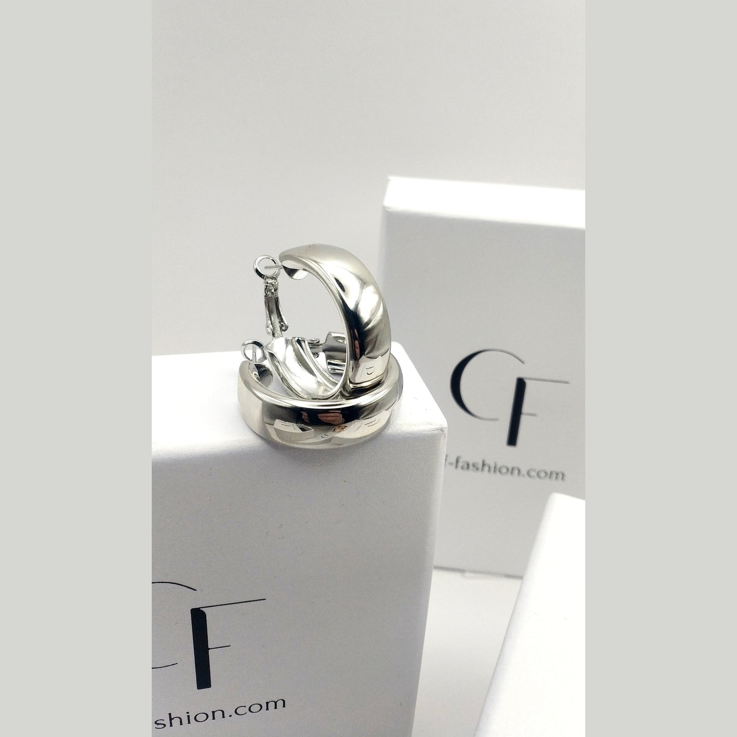 Classic Polished Stainless Steel Hoop Earrings β Gold & Silver Finish