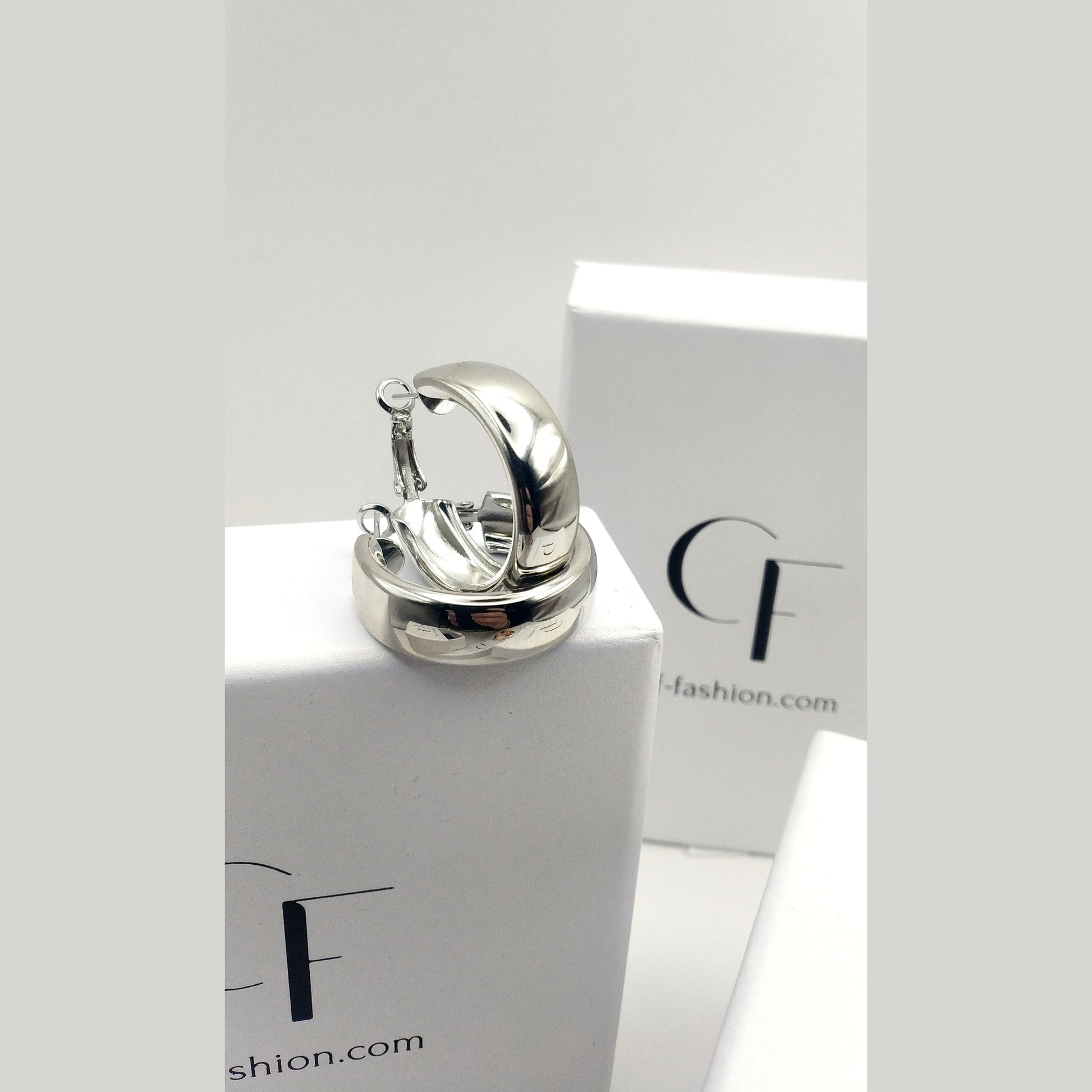 Classic Polished Stainless Steel Hoop Earrings β Gold & Silver Finish