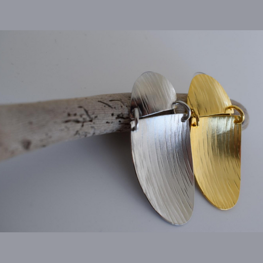 vgi earrings – Greek hammered jewelry – 18K gold plated