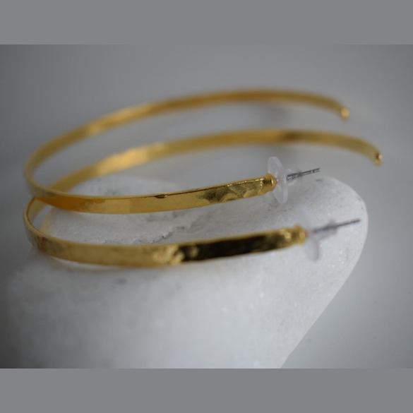 Hecate Earrings – Greek Hammered Jewelry – 18K Gold or Silver Plated